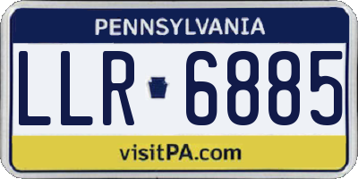PA license plate LLR6885