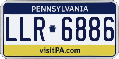PA license plate LLR6886
