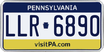 PA license plate LLR6890