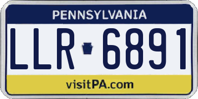 PA license plate LLR6891