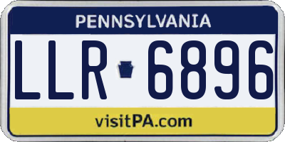 PA license plate LLR6896