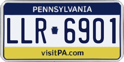 PA license plate LLR6901