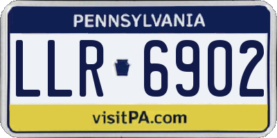 PA license plate LLR6902