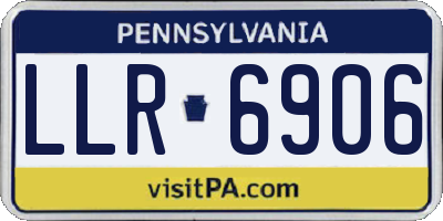 PA license plate LLR6906