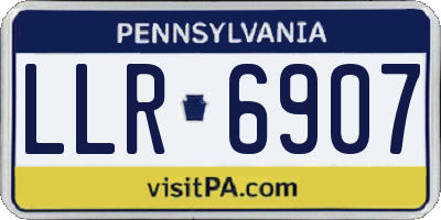 PA license plate LLR6907