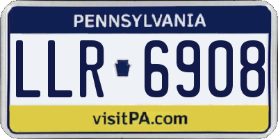 PA license plate LLR6908