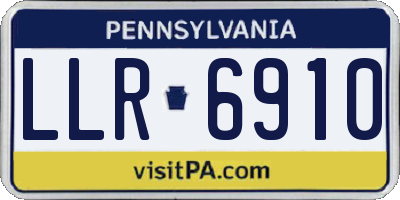 PA license plate LLR6910