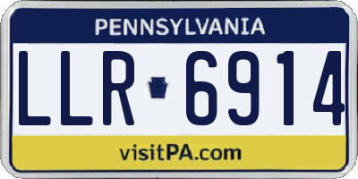 PA license plate LLR6914