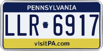 PA license plate LLR6917