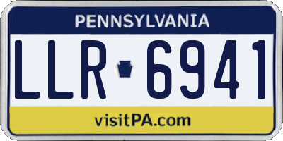 PA license plate LLR6941