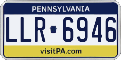 PA license plate LLR6946