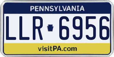 PA license plate LLR6956