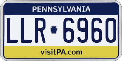 PA license plate LLR6960