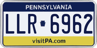 PA license plate LLR6962