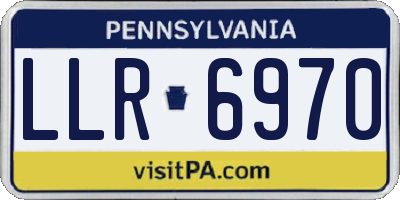 PA license plate LLR6970
