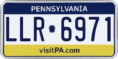 PA license plate LLR6971