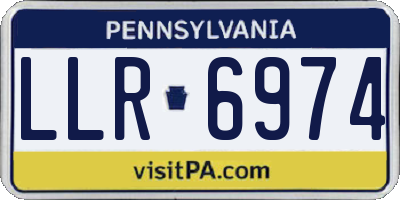 PA license plate LLR6974