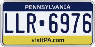 PA license plate LLR6976
