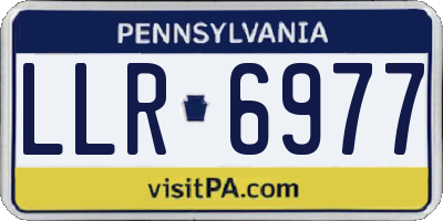 PA license plate LLR6977