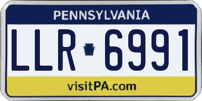 PA license plate LLR6991