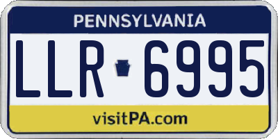 PA license plate LLR6995