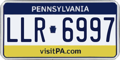 PA license plate LLR6997