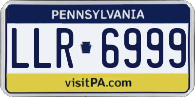 PA license plate LLR6999
