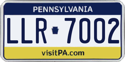 PA license plate LLR7002