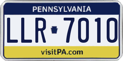 PA license plate LLR7010