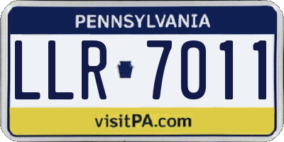 PA license plate LLR7011