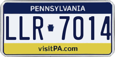 PA license plate LLR7014
