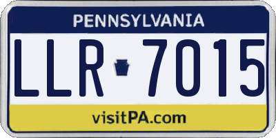 PA license plate LLR7015