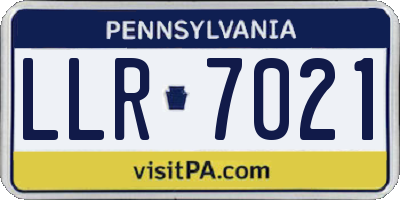 PA license plate LLR7021