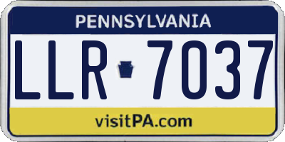 PA license plate LLR7037