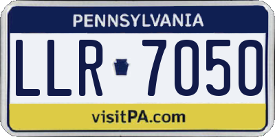 PA license plate LLR7050
