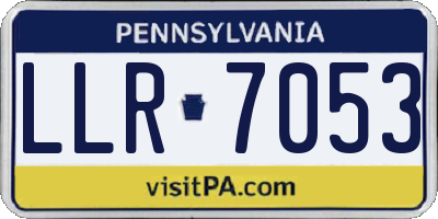 PA license plate LLR7053