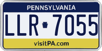 PA license plate LLR7055