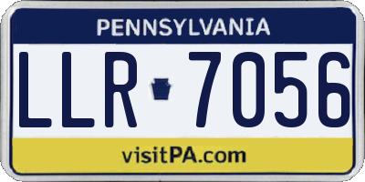 PA license plate LLR7056