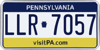 PA license plate LLR7057