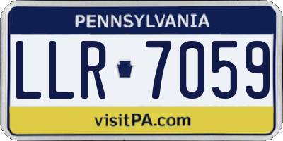 PA license plate LLR7059