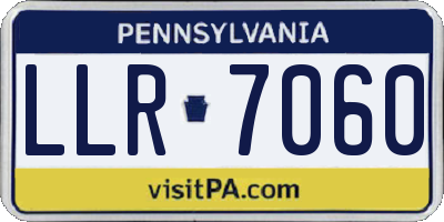 PA license plate LLR7060
