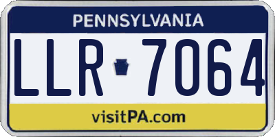 PA license plate LLR7064
