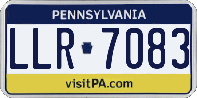PA license plate LLR7083