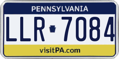 PA license plate LLR7084