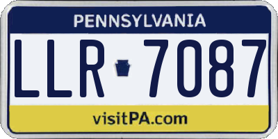 PA license plate LLR7087