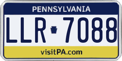 PA license plate LLR7088