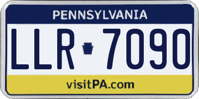 PA license plate LLR7090