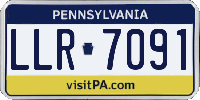 PA license plate LLR7091