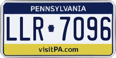 PA license plate LLR7096