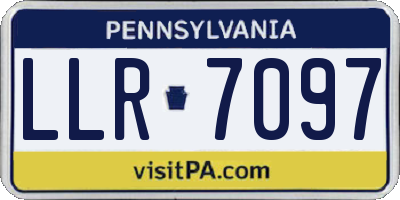 PA license plate LLR7097